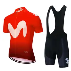 2019 команда movistar Fietsen Kleding Bike jersey Ropa Snel Droog Heren Fiets zomer pro Wielertruien 9D гелевые шорты