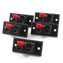 5 Pcs 2 Positions Push in Jack Spring Load Audio Speaker Terminals