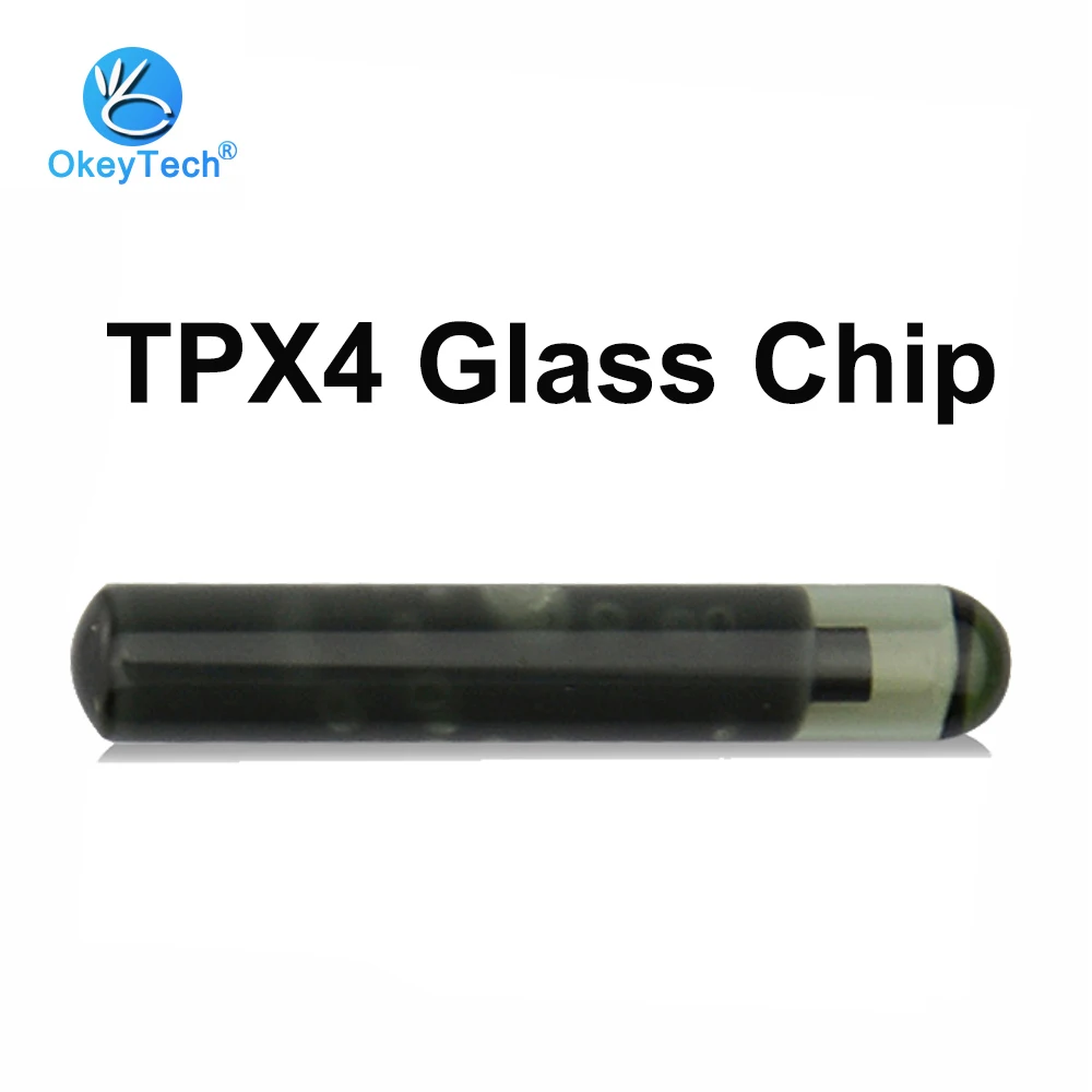 OkeyTech TPX4 Glass Transponder Blank Chip for JMA TPX4 Clone ID46 Can Replace TPX3 Auto Car Key Copy Cloner Chip Free Shipping