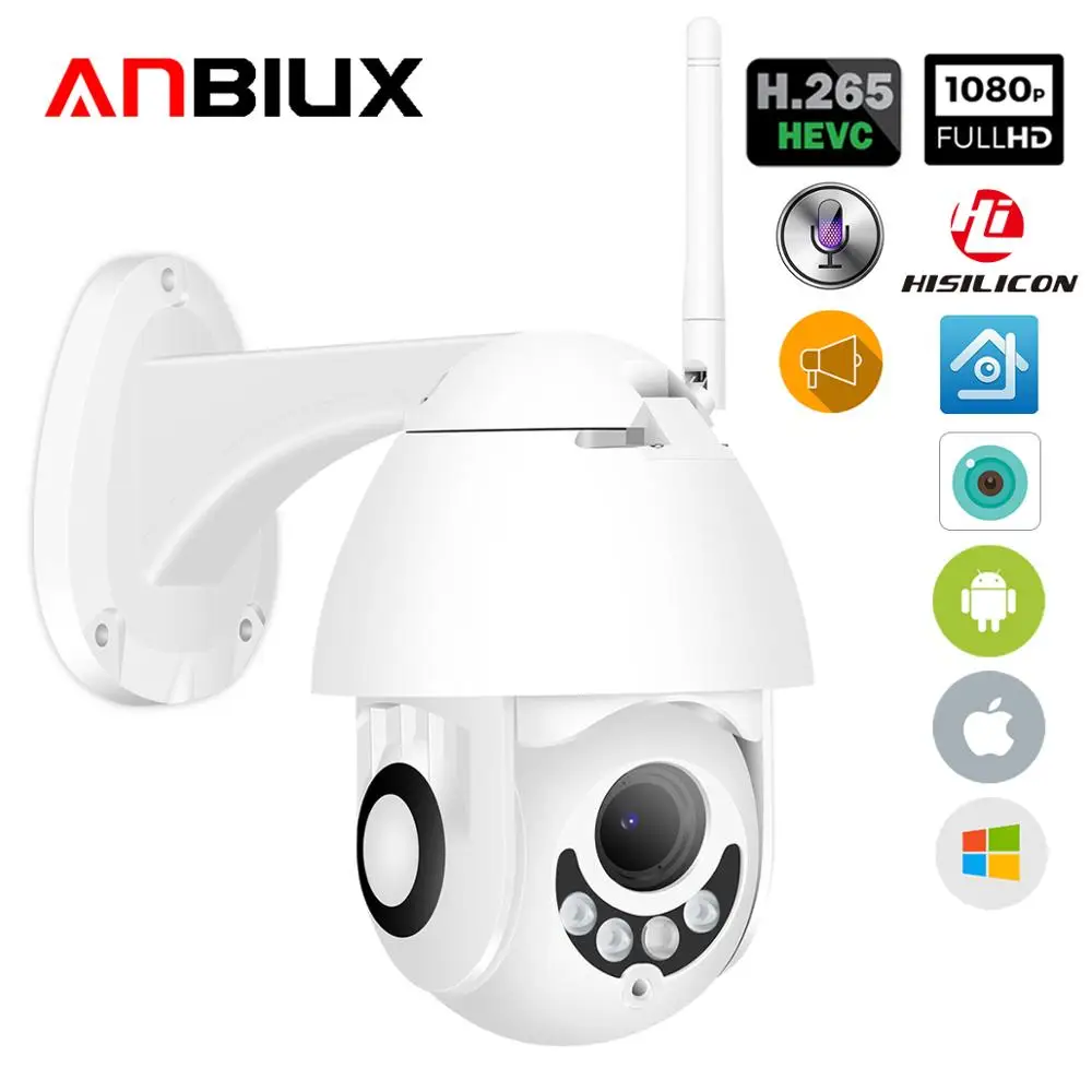 

WIFI Camera Outdoor PTZ IP Camera H.265X 1080p Speed Dome CCTV Security Cameras IP Camera WIFI Exterior 2MP IR Home Surveilance