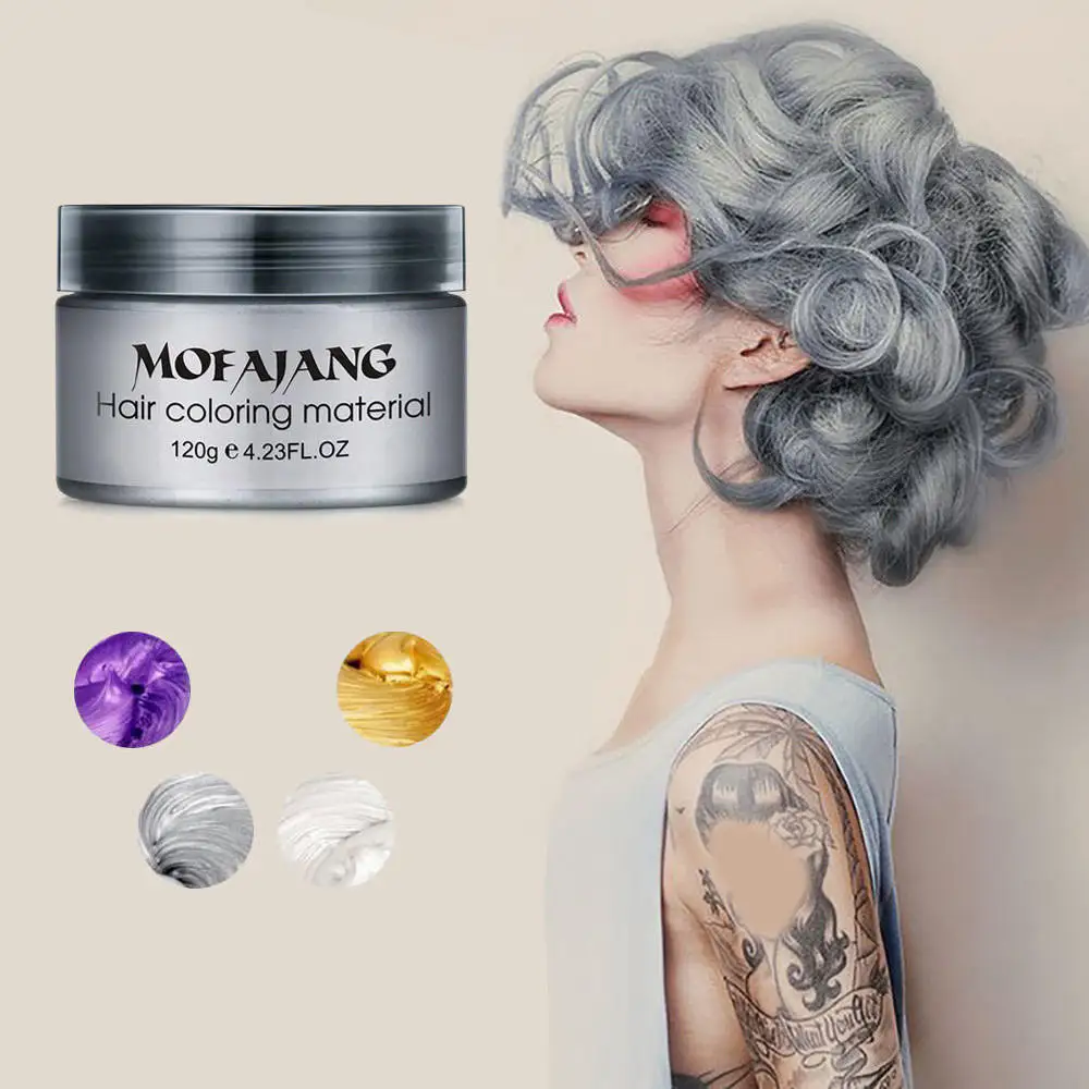

7 Colors Unisex Hair Color Wax Mud Dye Cream Temporary DIY Modeling New Hair Color Tools Accessories