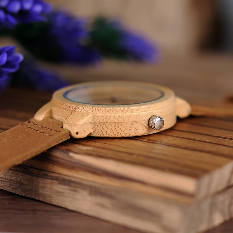BOBO BIRD Men's Wooden Watches Simple Deer Design Men Top Brand Wood Bamboo Quartz Wrist Watch in gift box