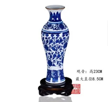 

EXQUISITE CHINESE ARCHAIZE BLUE AND WHITE PORCELAIN HANDMADE VASE