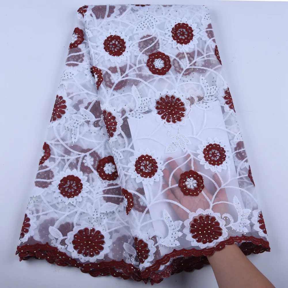 

2019 High Quality Milk Silk Lace Fabric Latest French Mesh Lace Fabric Embroidered African Lace Fabric For Nigerian WeddingF1593