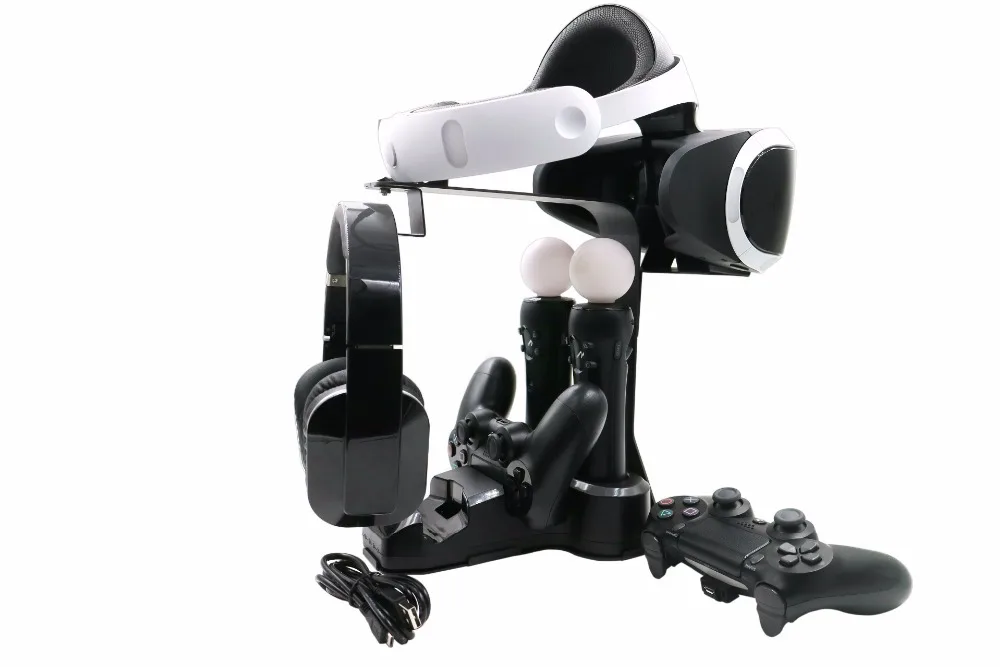 5 in 1 Stand Holder with Charger Charging Station for PS4 PlayStation 4