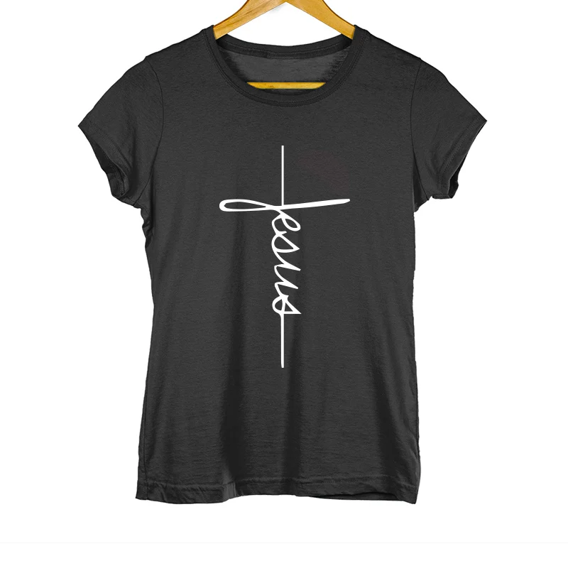 Футболка с надписью «Faith And Fear», хлопок, футболка для девочек, черная футболка с коротким рукавом, женская футболка - Цвет: Black7
