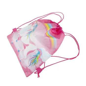 

1PCS new arrival kids backbags unicorn drawstring bags cartoon theme unicorn string bags Unicorn backbags