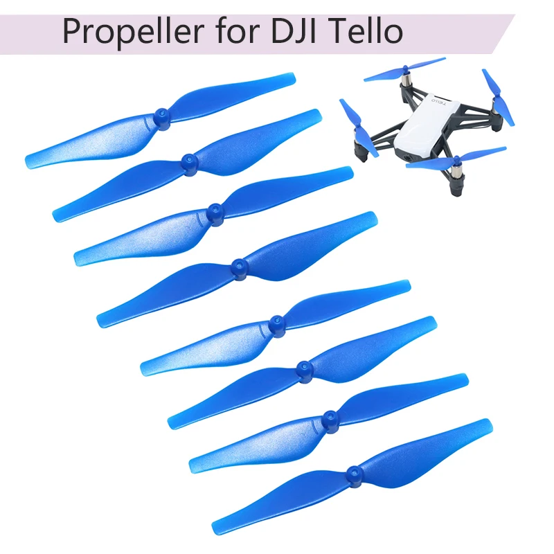 

8pcs Drone Propellers Spare Props Replacement Blade Durable Props White Red Blue Yellow Black CW CCW Blades for DJI Tello