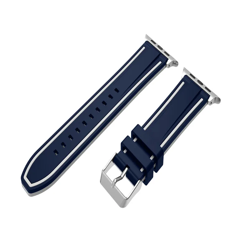 Спортивный силиконовый ремешок для Apple Watch Band 44/42/40/38 мм цветной мягкий резиновый