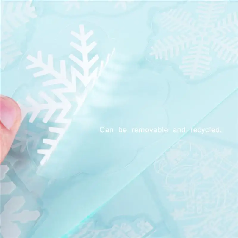 

BESTOYARD 3 Sheets 72 Patterns Christmas Snowflakes Decoration Removable PVC Window Mural Sticker for Restaurant Supermarket