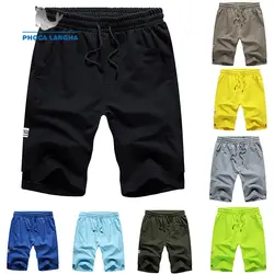 Новые летние повседневные шорты мужские уличные модные брендовые пляжные шорты мужские дышащие однотонные короткие спортивные штаны