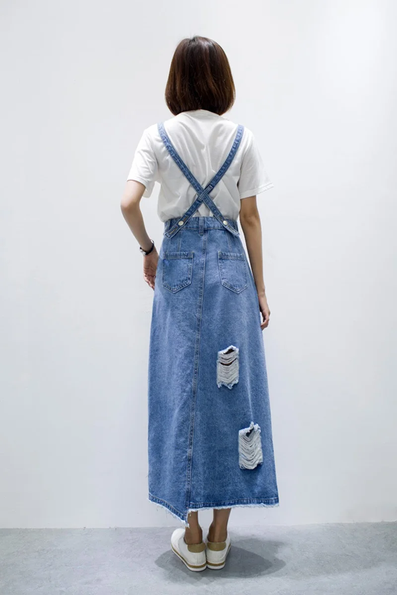 Длинная юбка женская лирическая женская джинсовая Асимметричная юбка-карандаш с высокой талией TA1132