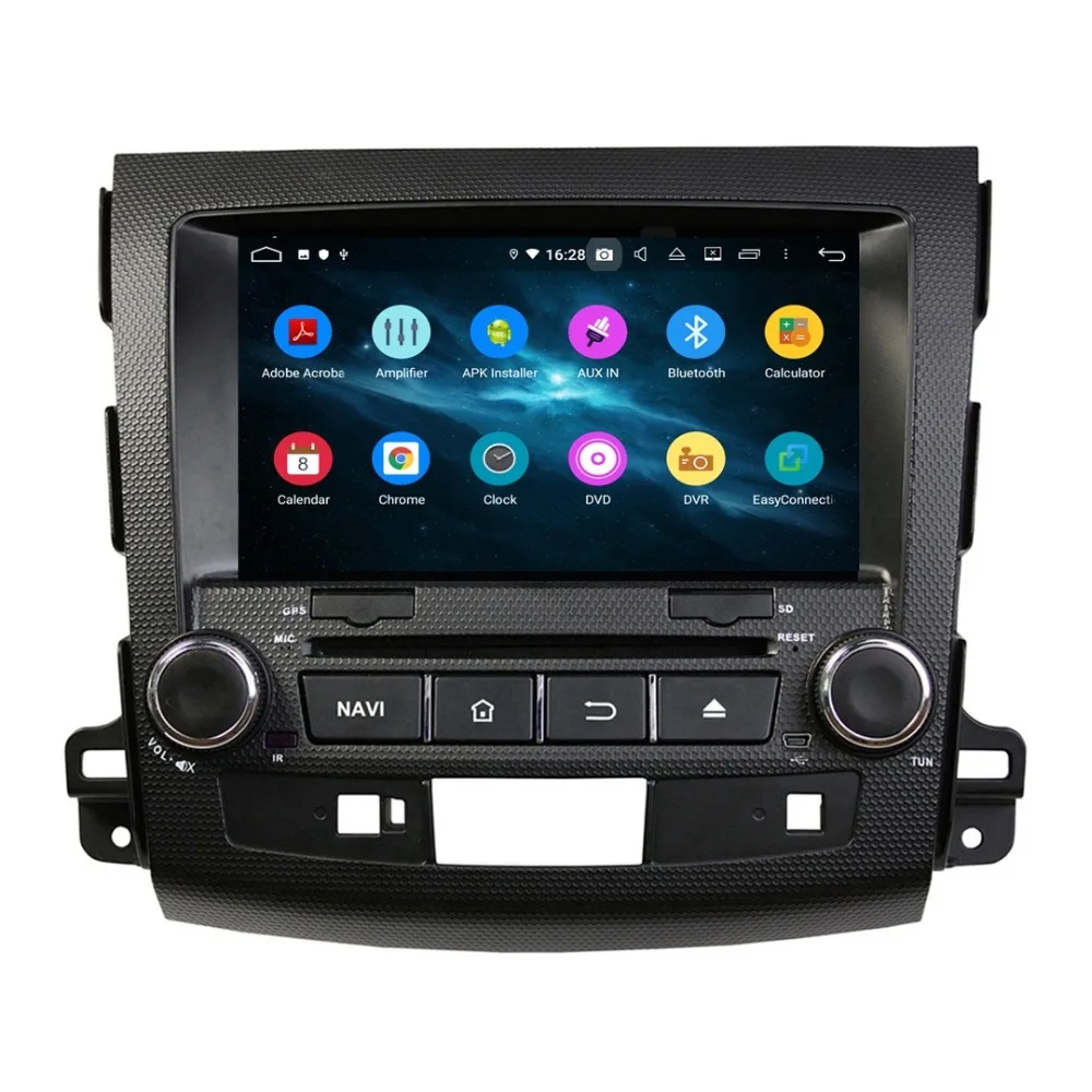 Perfect 1024*600 Octa Core 8" Android 9.0 Car DVD Radio GPS for Mitsubishi Outlander 2006-2012 With 4GB RAM Bluetooth WIFI 32GB ROM 4