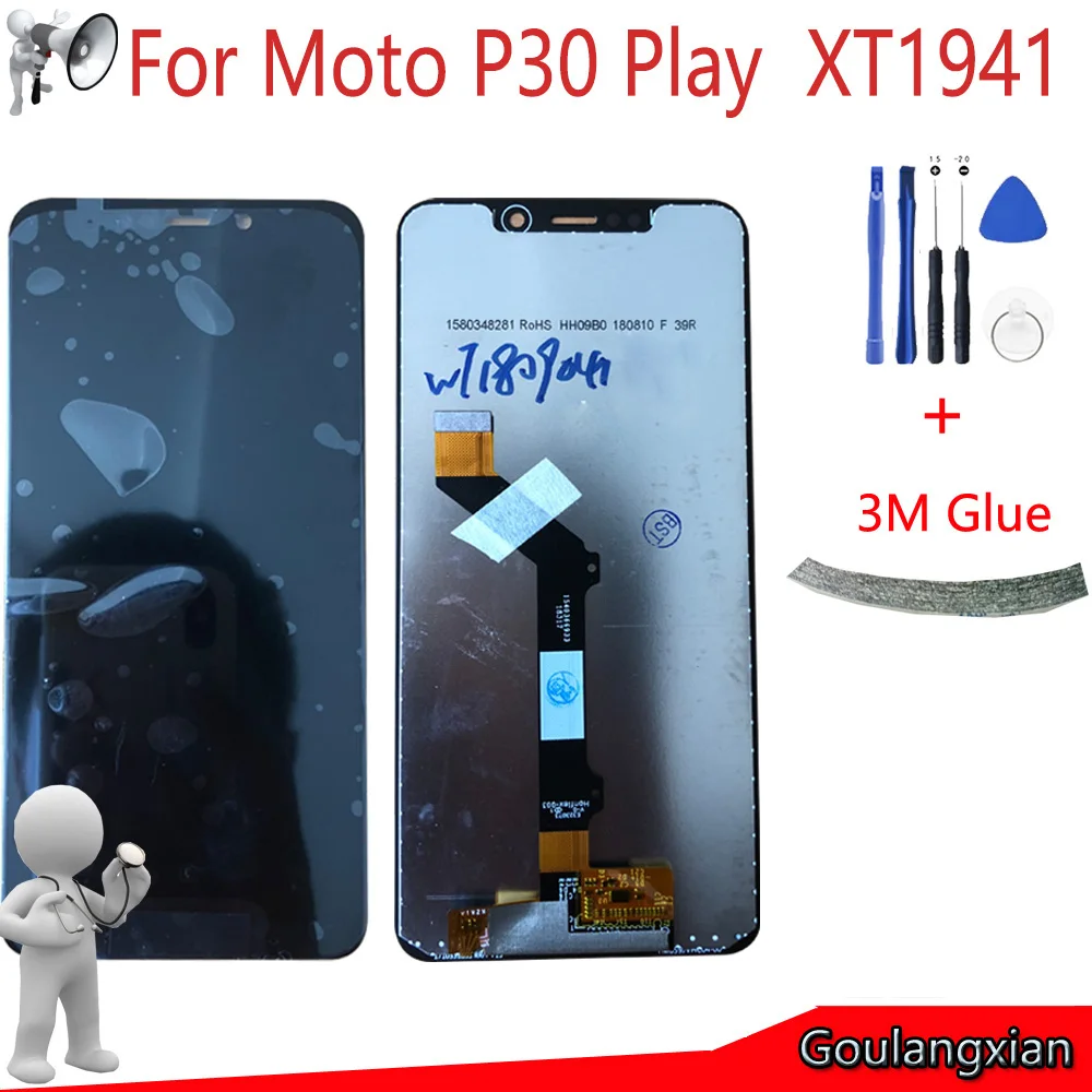 

5.86" AAA Quality LCD For Motorola P30 Play LCD Display+Touch Screen Digitizer Assembly For Moto P30Play XT1941 LCD Replac