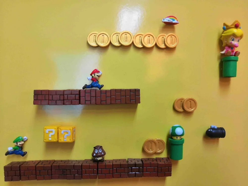 Новое поступление принцесса 3D Super Mario Bros. Магниты на холодильник стикер сообщений забавные детские игрушки подарок на день рождения