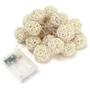 Guirlande lumineuse en rotin blanc chaud, 1M, 10led, 2M, 20led, pour noël, nouvel an, mariage, fête, décoration ► Photo 3/6
