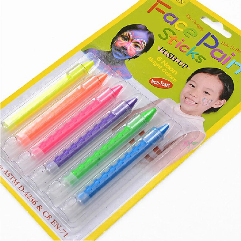 Pintura de Rosto Pintura de Corpo de Néon Pintura Facial Maquillage Halloween Maquiagem Schmink Adesivo Pigmento Arte Modelo Marcador Bandeira Design Cor 9 Pintura de rosto pintura de corpo de