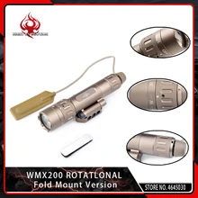 Ночь-Эволюция тактический страйкбол WMX200 ИК оружие светодио дный светодиодный свет стробоскоп версия вращения Fold Mount Picatinny Rail Spotlight TAN