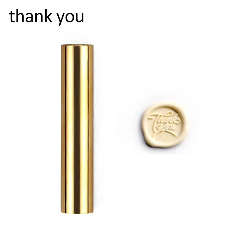 thank you 1 шт. цилиндрический уплотнительный воск латунь Винтаж конверт печать штамп карты украшения - Цвет: thank you