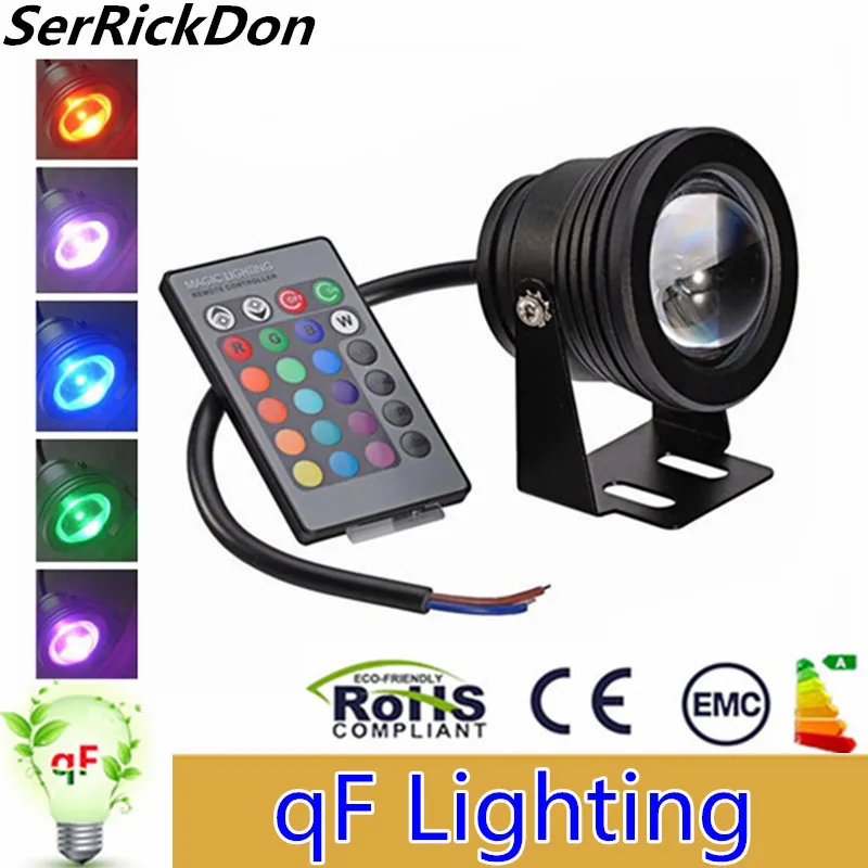 

IP67 10W 12V Swimming Pool Led Light Underwater RGB 700LM Waterproof Fountain Light 16 Color Change with Remote Controller