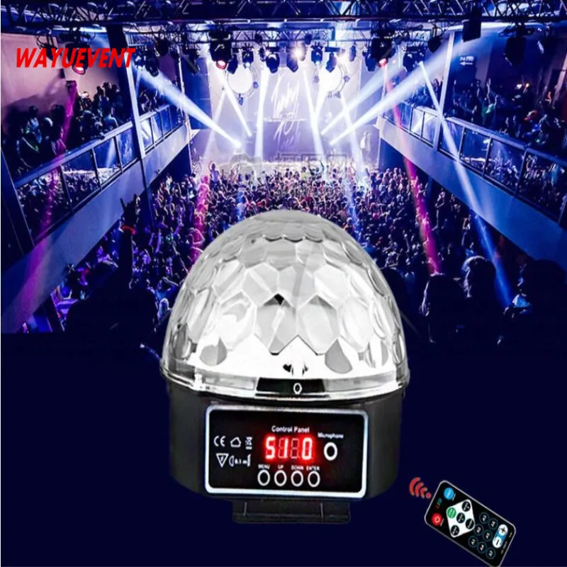 

9 Colors 27W Crystal Magic Ball Led Stage Lamp 21 Mode Disco Laser Light Party Lights Sound Control DMX Lumiere Laser