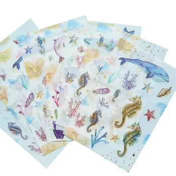 

1pcs/lot Lovely cartoon Underwater world sticker paper Stickers Scrapbook decoration DIY Sticker Diary Stickers