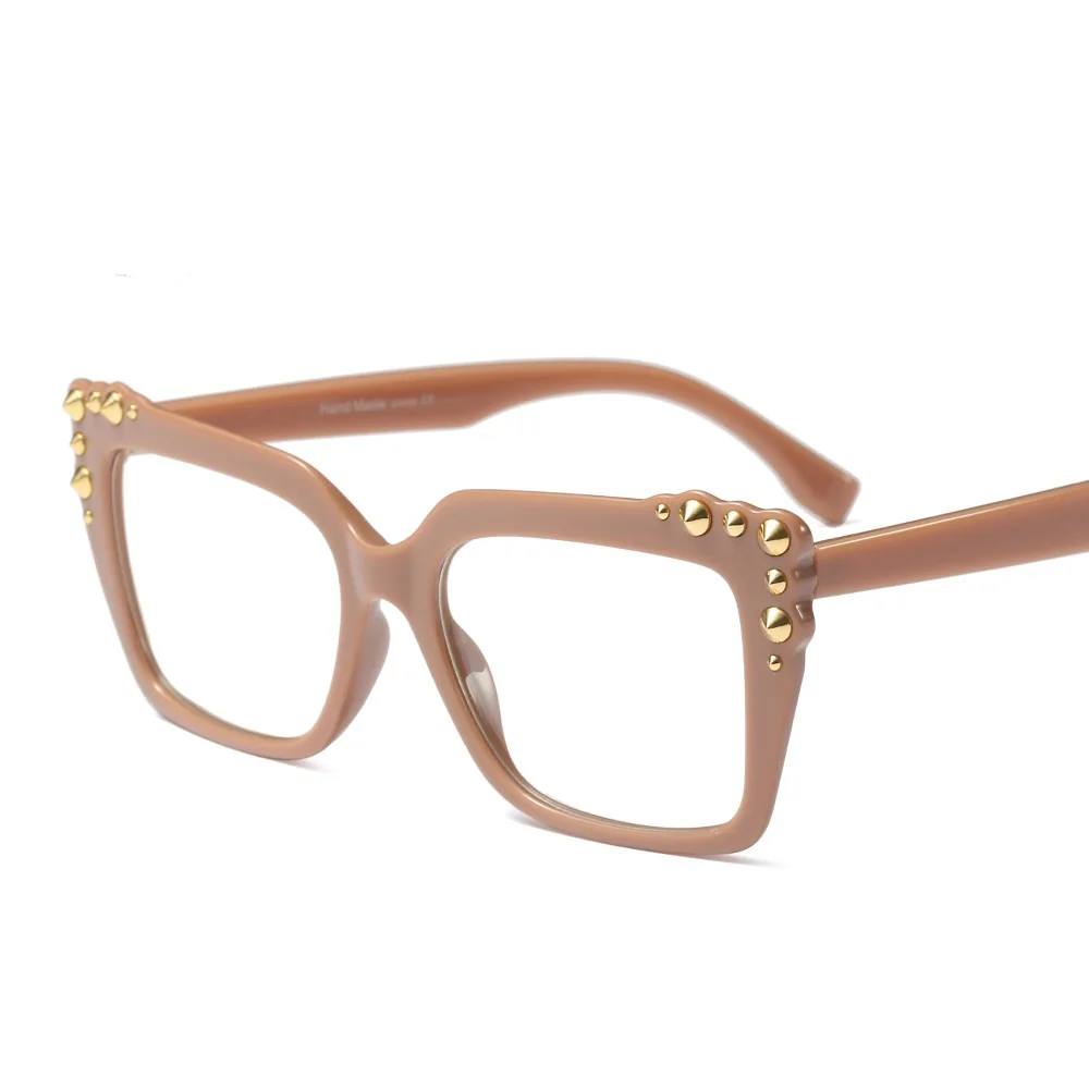 SOLO TU Trend, сексуальные квадратные очки с заклепками, оправа, Роскошные, индивидуальные, для женщин, оптические очки, компьютерные очки, оправа для очков, UV400