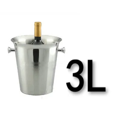 3л/5л ведро льда из нержавеющей стали ведерко со льдом для бутылки вина охладитель для вина для винных бутылок охлаждающая шампанское пиво охладитель льда - Цвет: 3L
