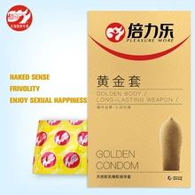 Preservativos especiais para homem 10 pçs ouro duradouro longo atraso gay preservativo pênis manga condones látex grande seminal vesícula suprimentos para adultos
