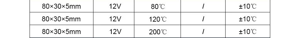 LJXH 80x30x5 мм 80/120/200 градусов AC12V PTC нагреватель Нагревательный элемент постоянной Температура для волос щипцы для завивки