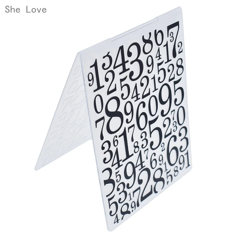 

She Love Number Plastic Embossing Folder Template for Scrapbook Photo Album Christmas Card Cutting Dies Template Decor