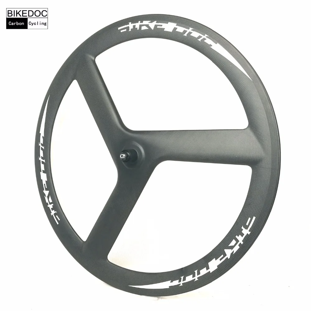 BIKEDOC 700c переднее 3 спицевое колесо задний карбоновый диск WheelT700 Fixie Wheel /Track set /Road Bike
