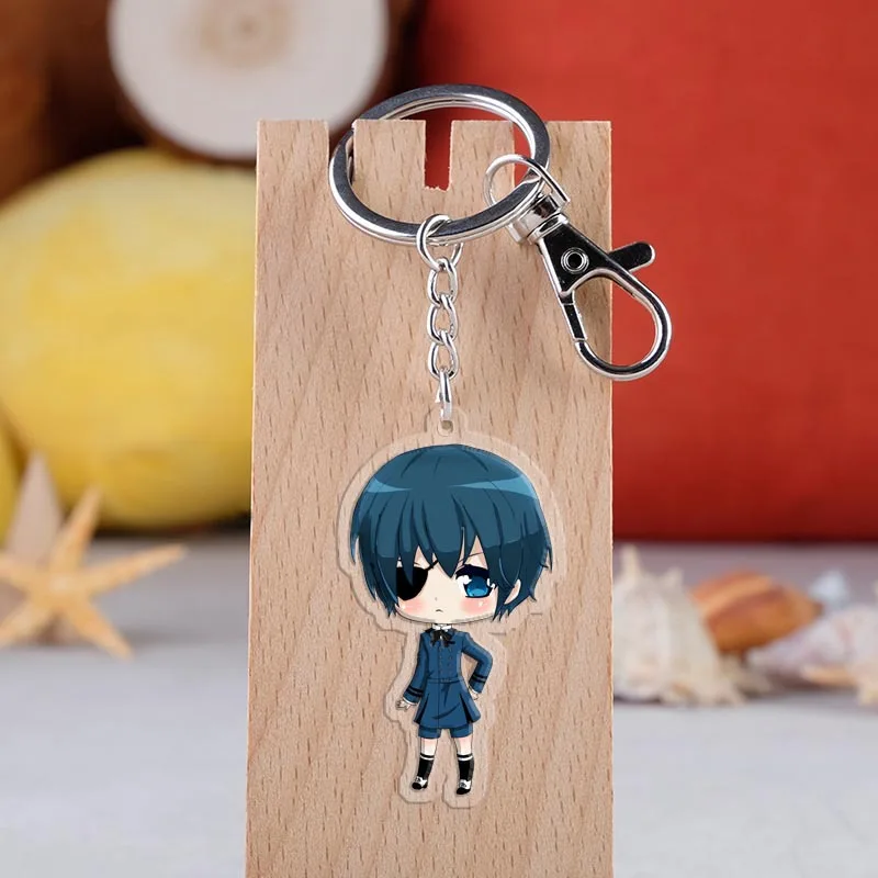 

Japanese Anime Black Butler Keyring Cartoon Figure Car Key Holder Chain Keychain Best Friend Graduation Christmas Day Gift