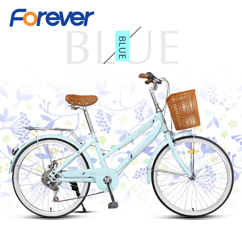 Clearance FOREVER Shuttle Ladies Bicycle High-Carbon Steel Frame for Students Commuters Princess City Bike Commuting Bike for Women 24in 2 Clearance FOREVER Shuttle Ladies Bicycle High-Carbon Steel Frame for Students Commuters Princess City Bike Commuting Bike for Women 24in 2