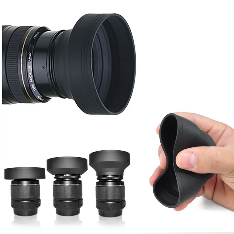 72MM Collapsible Rubber Lens Hood for Nikon D5500 D5200 D5100 D3300