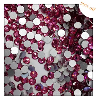 

Non hot fix ss20 rose color for nail arts stones with 1440 pcs per pack free shipping service ,nail arts non hot fix stones