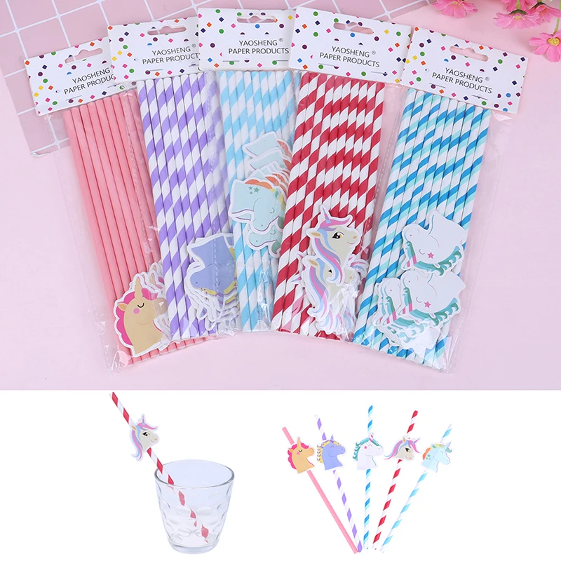 

10PCS Cute Colorful Drinking Straws Creative Horse Paper Straw Party Favors DIY Kids Birthday/Wedding/Party Decoration