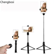 3 In 1 Wireless Tripod Monopod Selfie Stick Bluetooth with Button Selfie Stick for Android OS Iphone 678 Plus IOS Selfie Sticks