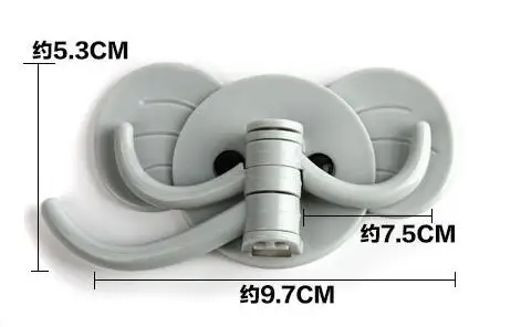 2 ШТ. Слон Супер Сильная Липкая Крючки Многоцелевой Металл-Бесплатно Ногтей Крючки для одежды