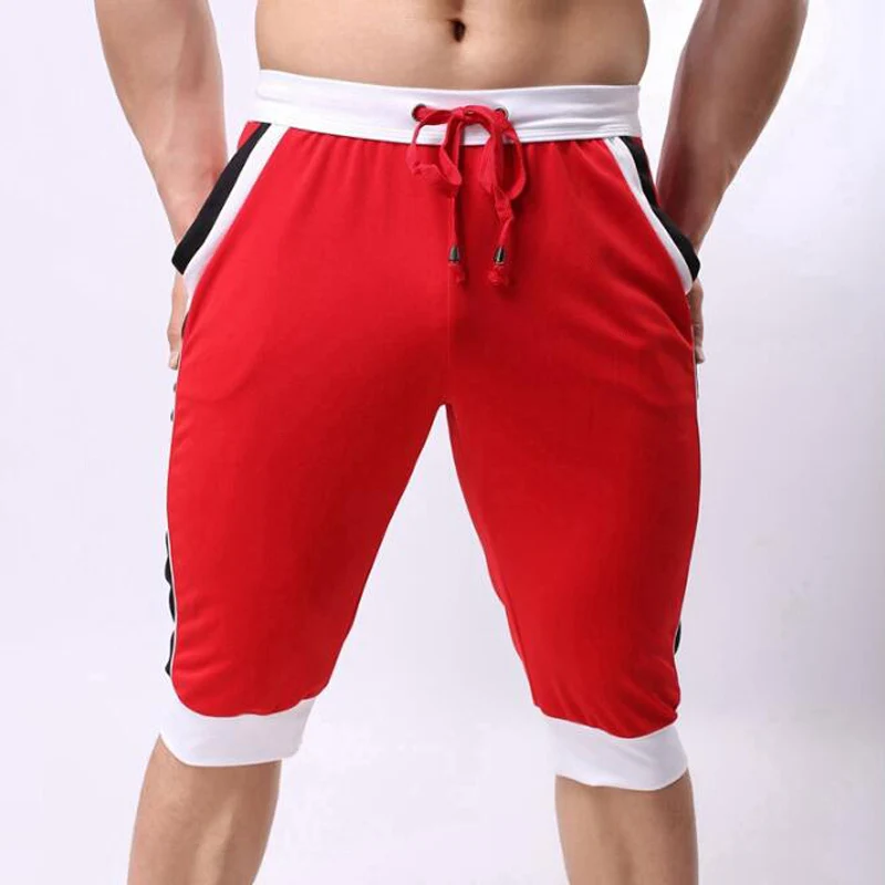 Летняя корейская мода Рубашки домашние Для мужчин хлопок хип-хоп по колено джоггеры спортивные брюки Уличная Короткие штаны мужские