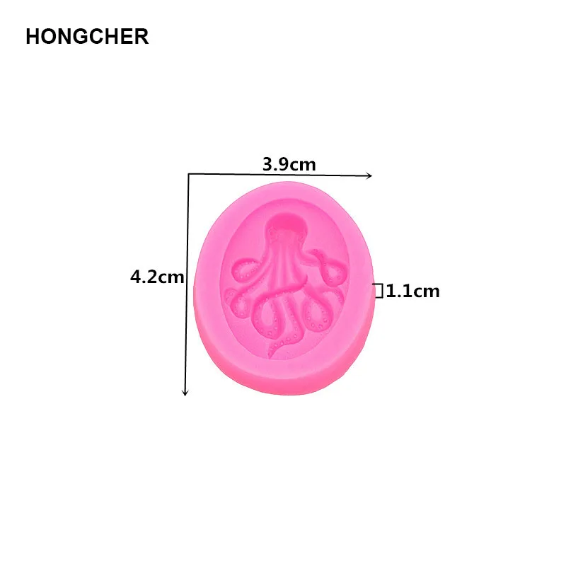 Новая морская серия Осьминог помадка торт Силиконовая форма, шоколадная форма, глиняная форма, кухонное приспособление для выпечки, бисквитный Мусс плесень