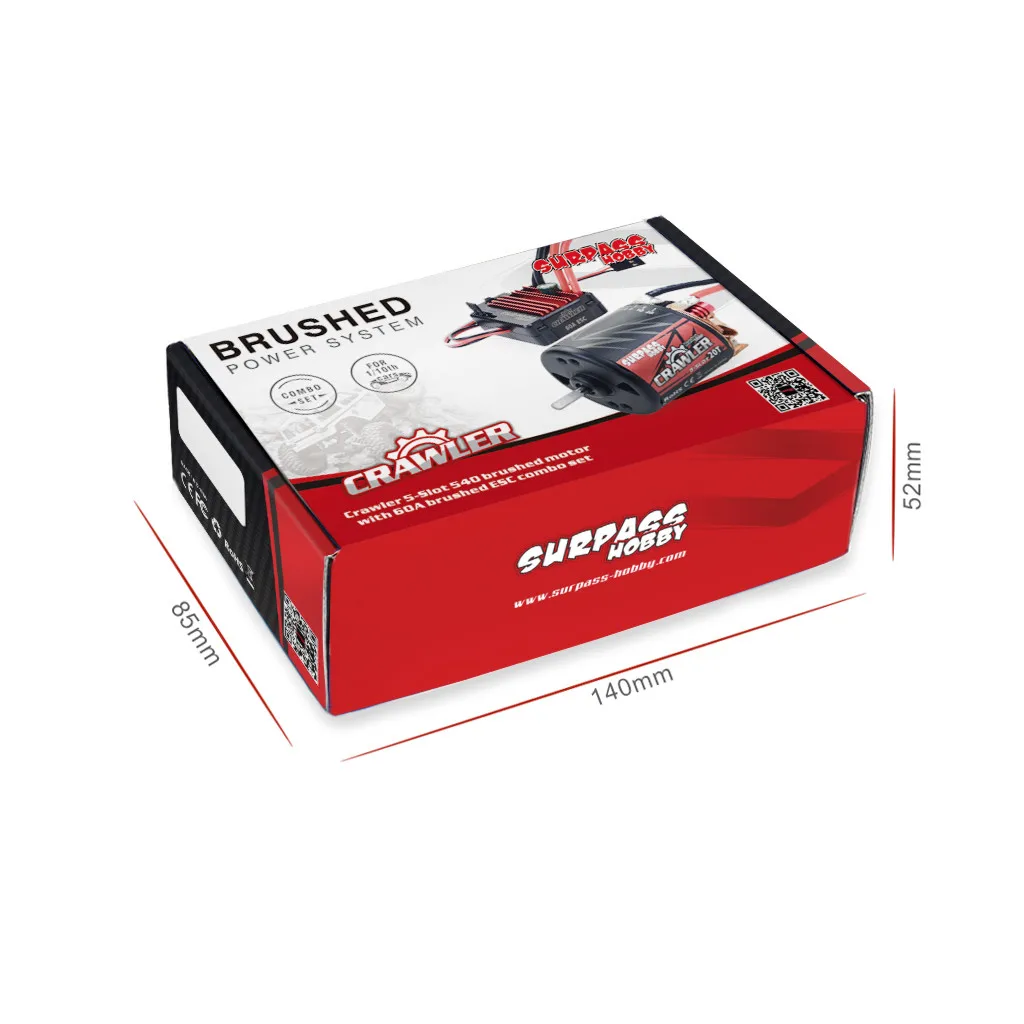 Surpass Hobby 540 11 t/13 t/16 t/20 t 5 slot матовый двигатель + 60a Esc хобби Программирование карты