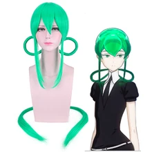 Горячая аниме хауки нет куни Косплей парики нефритовый Зеленый 100 см Косплей парики Хэллоуин карнавал вечерние Косплей парики земля блестящая