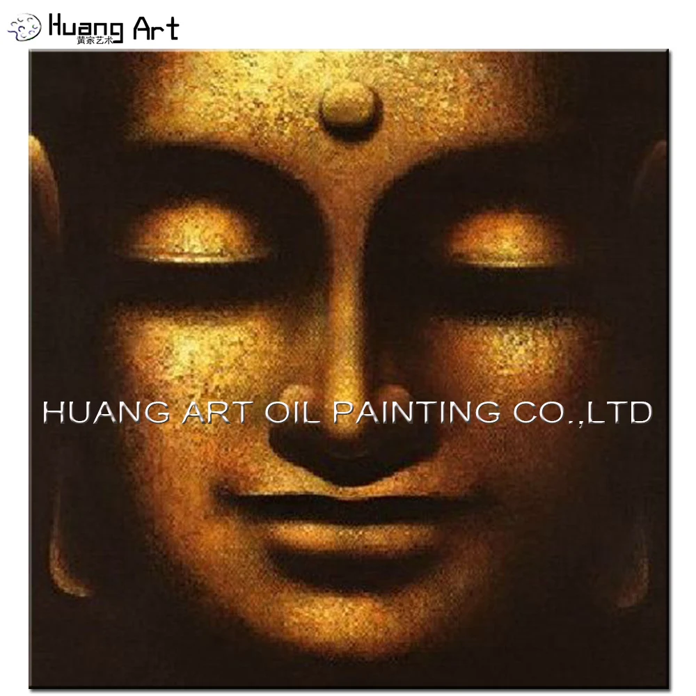 

Excellent Quality Impression Indian Buddha Portrait Oil Painting On Canvas Handmade Decor Abstract Buddha's Head Oil Picture