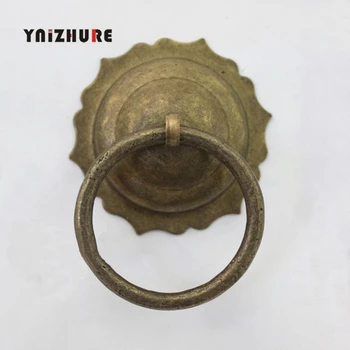 

Chinese Antique Bronze Copper Canister Lid Handle Door Grip Handle