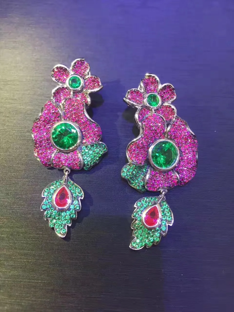 

Серьги-подвески женские из серебра 925 пробы, с фианитами