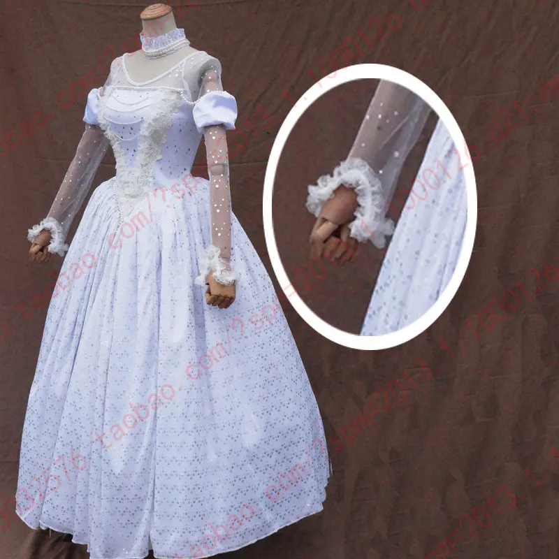 2018 Фильм Алиса в стране чудес белая королева Белый Косплей-костюм нарядное платье для взрослых на заказ
