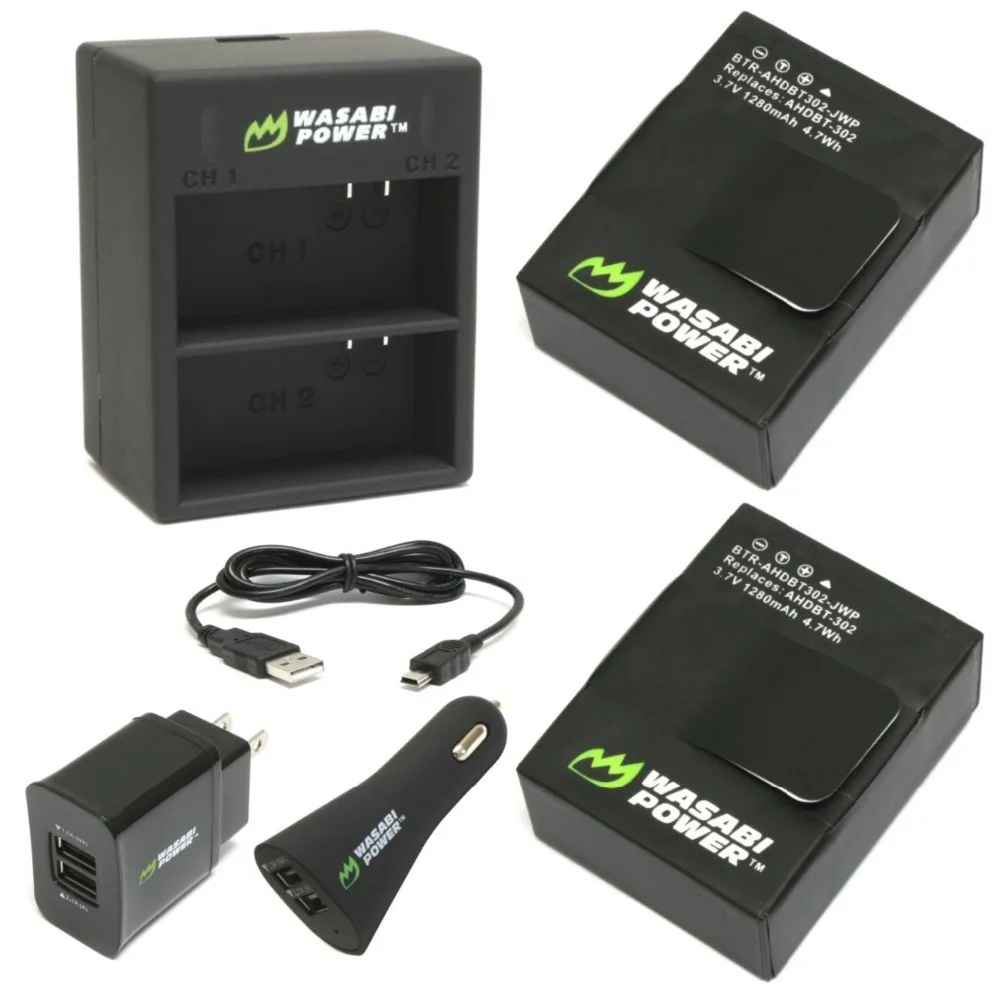 AHDBT-301 Wasabi Power Battery Charger for GoPro HD HERO3 and GoPro AHDBT-201