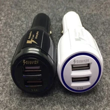 100 pçs/lote Dual USB Car Charger Suporte de Carga Rápida 3.0 5 V/2.4A 9 V/1.8A 12 V/1.5A 18 W Adaptador de Carregador de Carro para o Telefone Móvel
