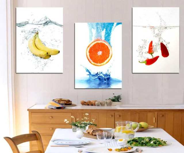 3 Pannelli di Alta Qualità Acqua Frutta Poster Da Parete Per Cucina ... 3 Pannelli di Alta Qualità Acqua Frutta Poster Da Parete Per Cucina ...